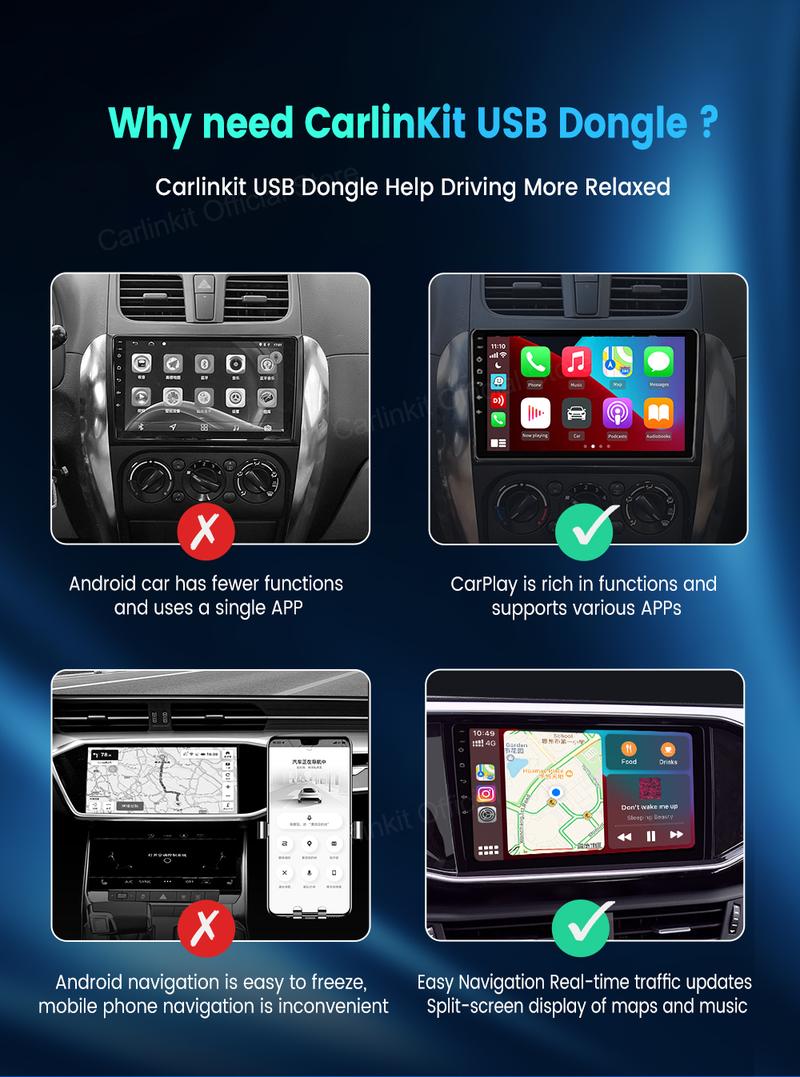 Product Introduction of Carlinkit CCPA Wireless CarPlay For Aftermarket Modified Android System Car/Proton Screen Mirroring USB dongle box 22