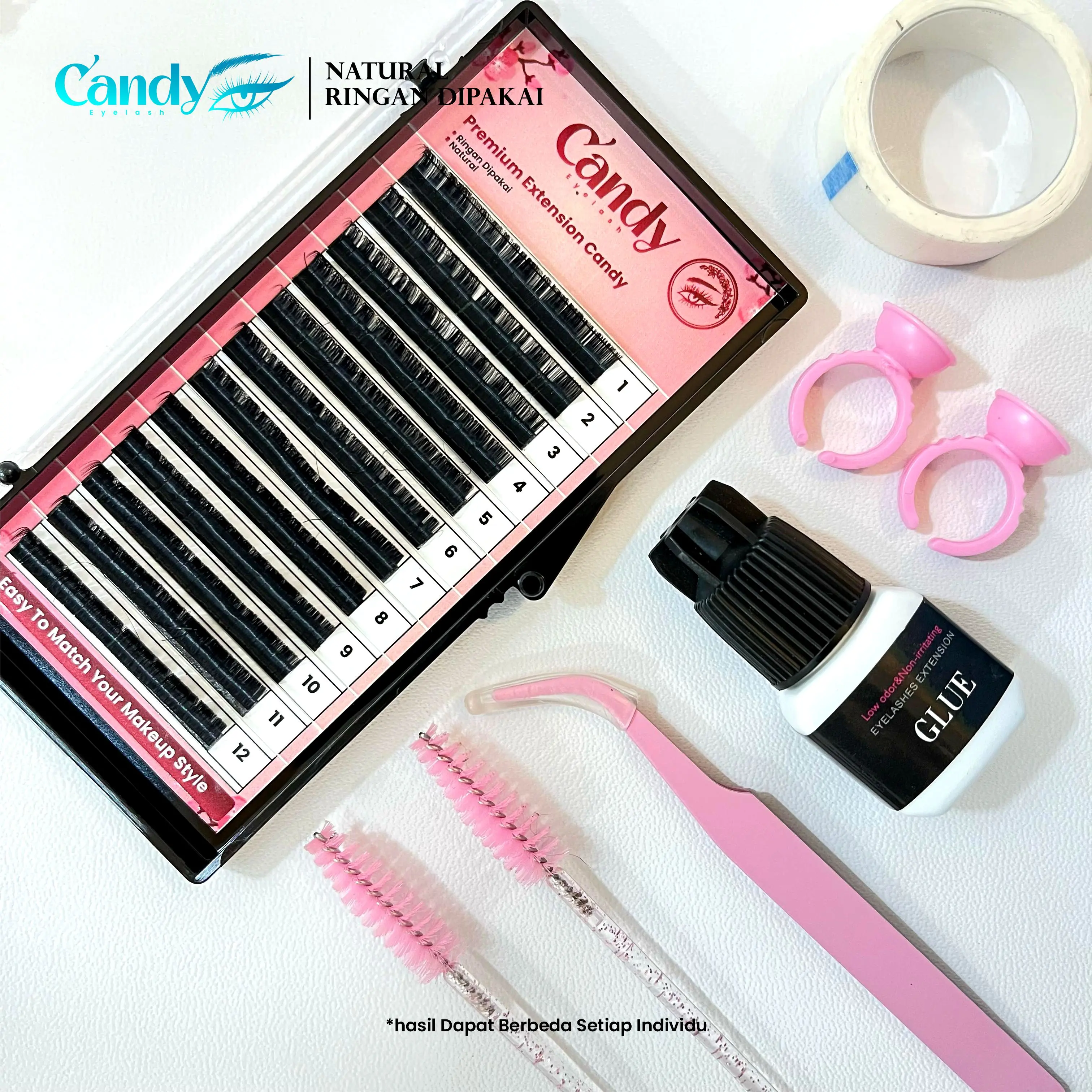PAKET BIGPACKAGE RUSSIAN 9 MM - 14 MM DAN MIX BULU MATA CANDY EYELASH Bulumata Waterproof