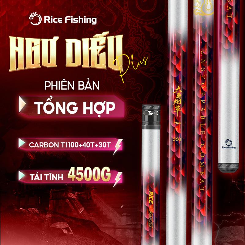 Cần câu đài NGƯ ĐIẾU PLUS - PHIÊN BẢN TỔNG HỢP carbon T1100+40T+30T RICE FISHING CC-43