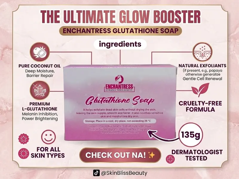 enchantress glutathione soap Glow Skin Set For everyday glow—brighter, smoother, and protected Topical