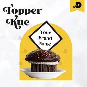 [ISI 130 PCS]  Cake Topper atau Label Atas Kue - Desain Elegant