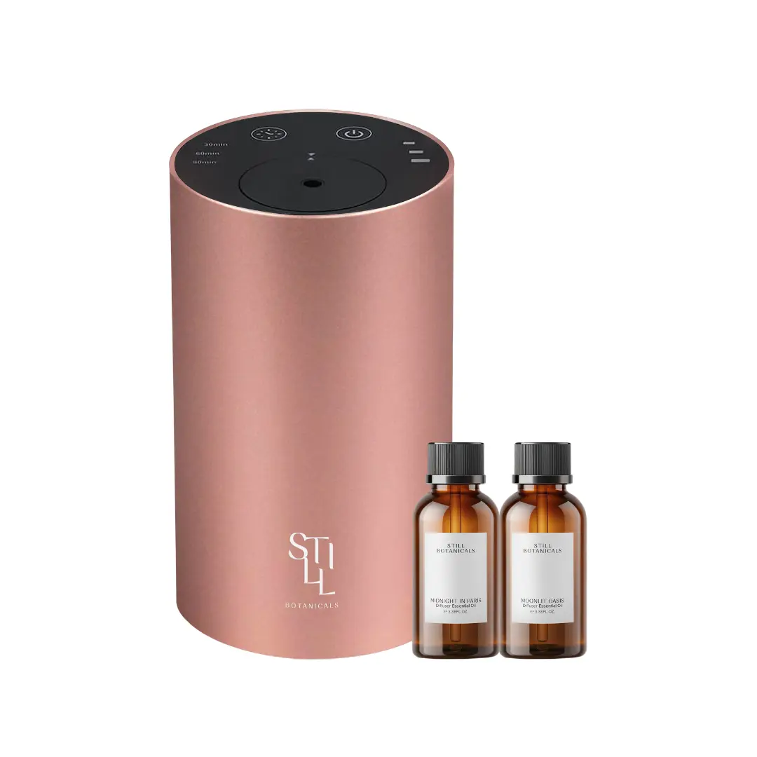 Still Botanicals Rose Quartz Nano Mist Diffuser Device Bundle Set