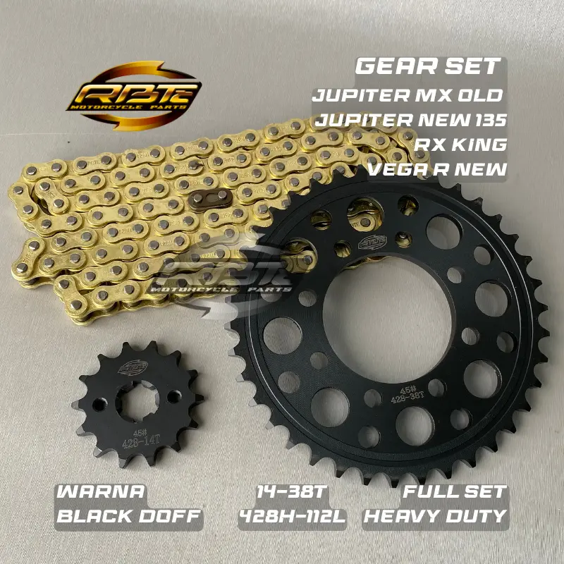 GEAR GIR SET PAKET JUPITER MX 135 NEW RX KING MX OLD FIZR 38T 42T