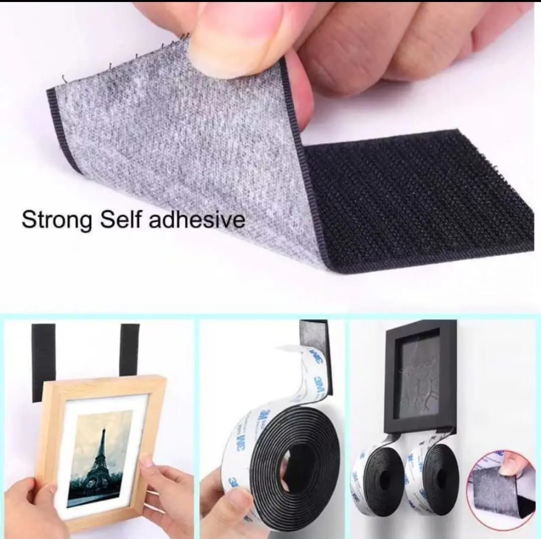 VELCRO PEREKAT VELCRO TAPE LAKBAN DOUBLE TAPE HOOK AND LOOP ADHESIVE PEREKAT SERBAGUNA MAGIC PRAKTIS MURAH