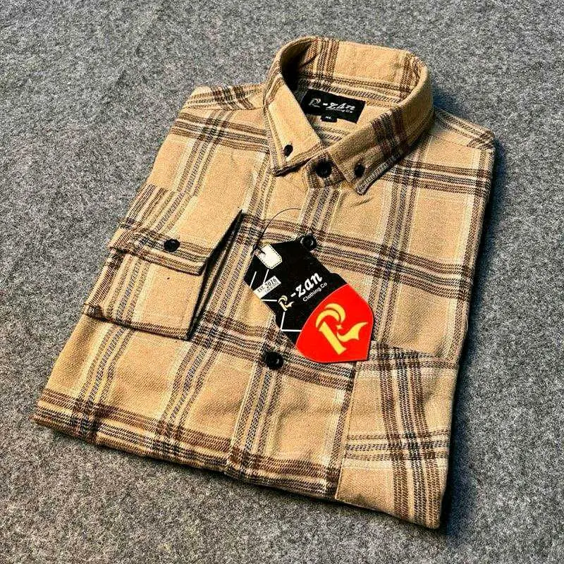 AB KEMEJA - Kemeja flanel wanita formal slim fit unisex baju kotak kotak pria Kerja Hem Kantor Distro Lembut Nyaman Panjang Casual