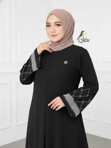 Besty Gamis Abaya Mat Sabrina Anti UV Wanita Muslim Dengan Aksen Manik Manik Cantik Kekinian