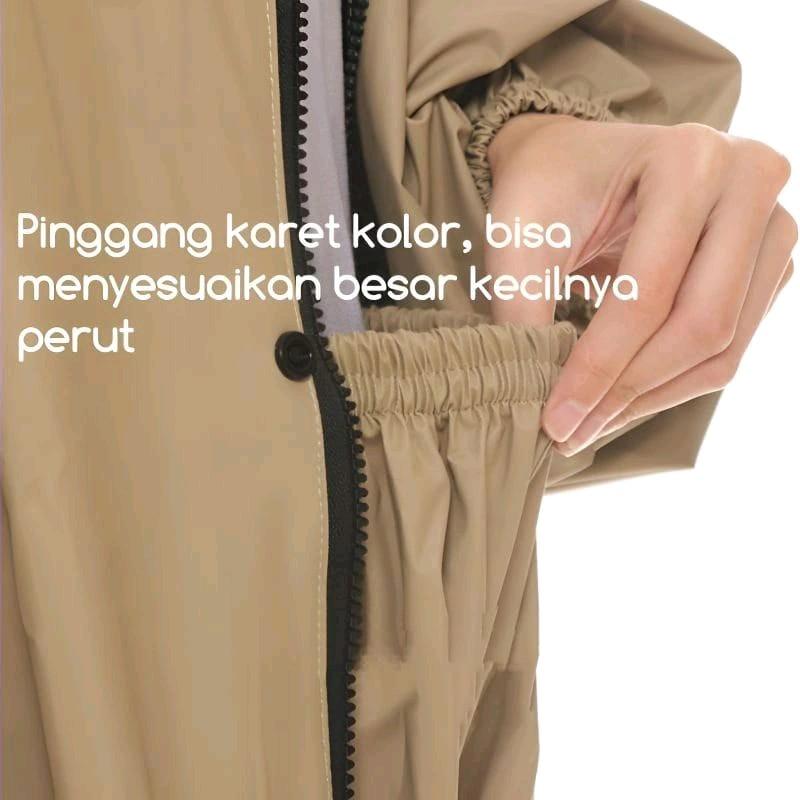 Jas Hujan Original Stelan Baju Celana Pri&Wamita Bahan PVC O,25 BesQualiti moca 4