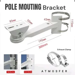 BRACKET CCTV OUTDOOR BRACKET TIANG BUAT CCTV  INCLUDE HOSE CLAMP