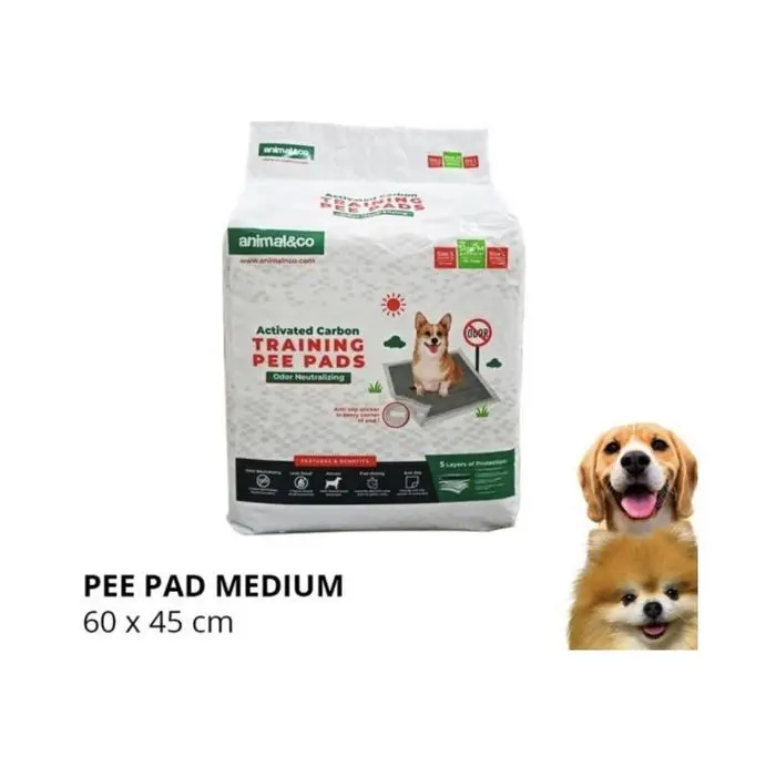 Animal&Co Carbon Underpad M Alas Pipis Kucing Anjing 60x45 isi 30Pcs