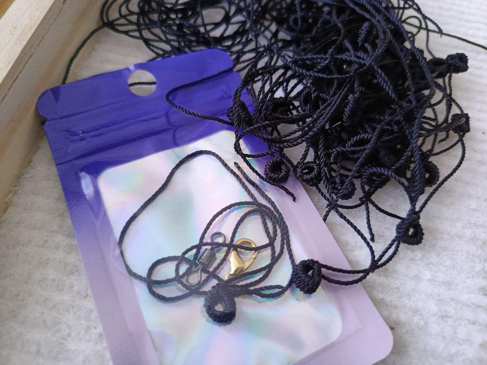 Tali Kaki Burung Angklet Kutilang Dan Trucuk Warna Hitam / biru tua Nilon Free Kokot Udang