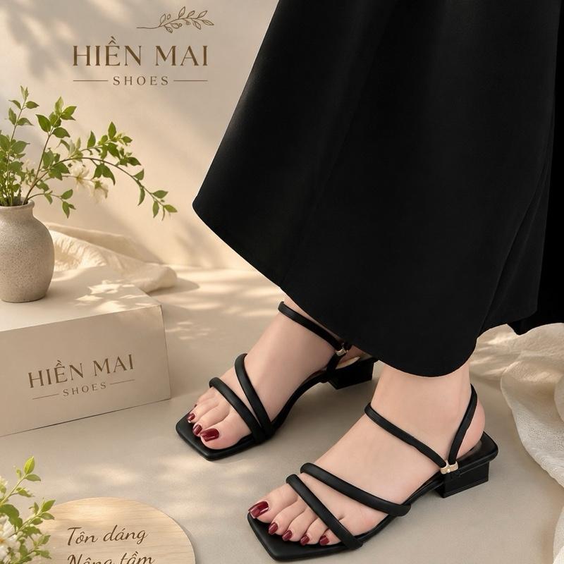Giày Sandal Mũi Vuông Gót Cao 3cm Nữ Thời Trang Dây Quai Mềm Mại Êm Chân Nữ…