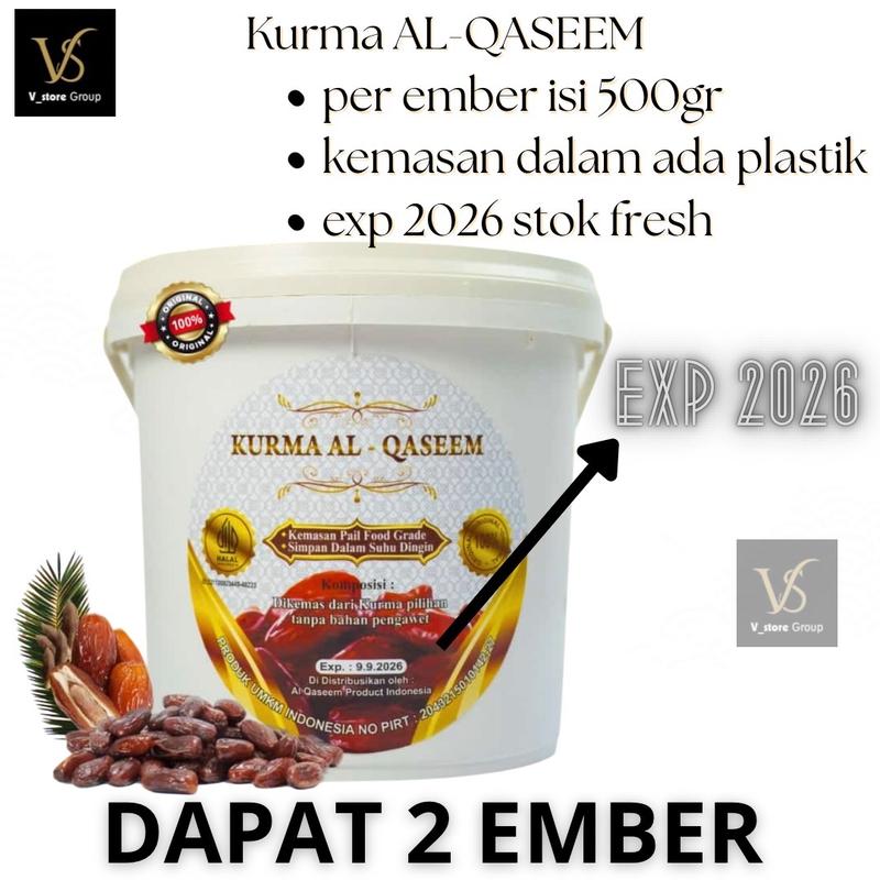 (PAKET 2EMBER) 500gr Per Ember EXP 2026 KURMA AL QASEEM EMBER KURMA AL QASIM AL QASEM 6