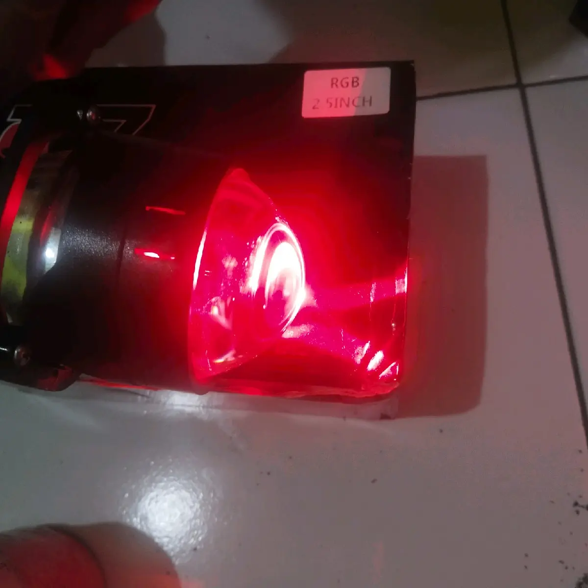 lampu utama bi-led proyektor original cr7 2,5 inch premium dengan devil 50 wat super trang ful