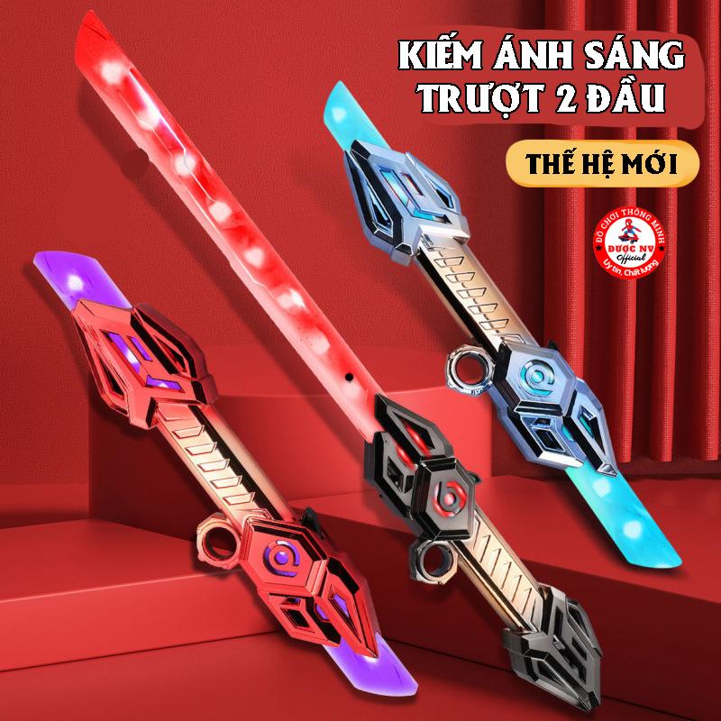 Đồ Chơi Mô Hình Kiếm Ánh Sáng 2 Đầu Thế Hệ Mới Trượt 2 Đầu - Cáp Sạc TypeC Có Đèn Nhạc Vui Nhộn