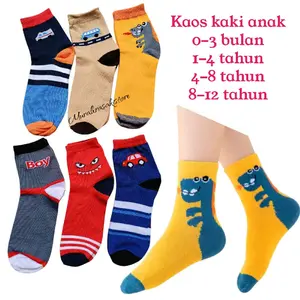 (paket 6 pasang) kaos kaki anak BAYI PAUD TK/SD cewek cowok