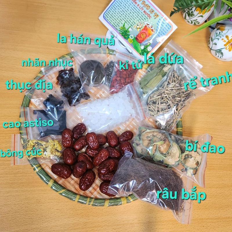  Sét sâm bí đao 13 vị nấu 8-10 lít nước tặng táo đỏ Trà Nước Trà cao astiso - Tea 