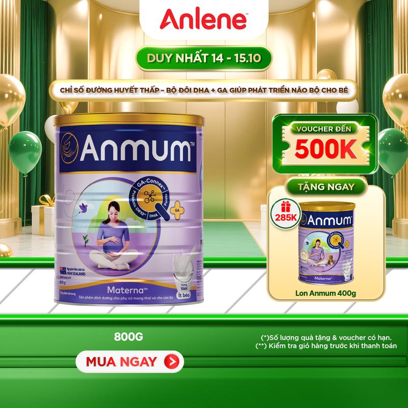 Sữa Bột Dành Cho Mẹ Bầu Anmum Materna Hương Vani 800G
