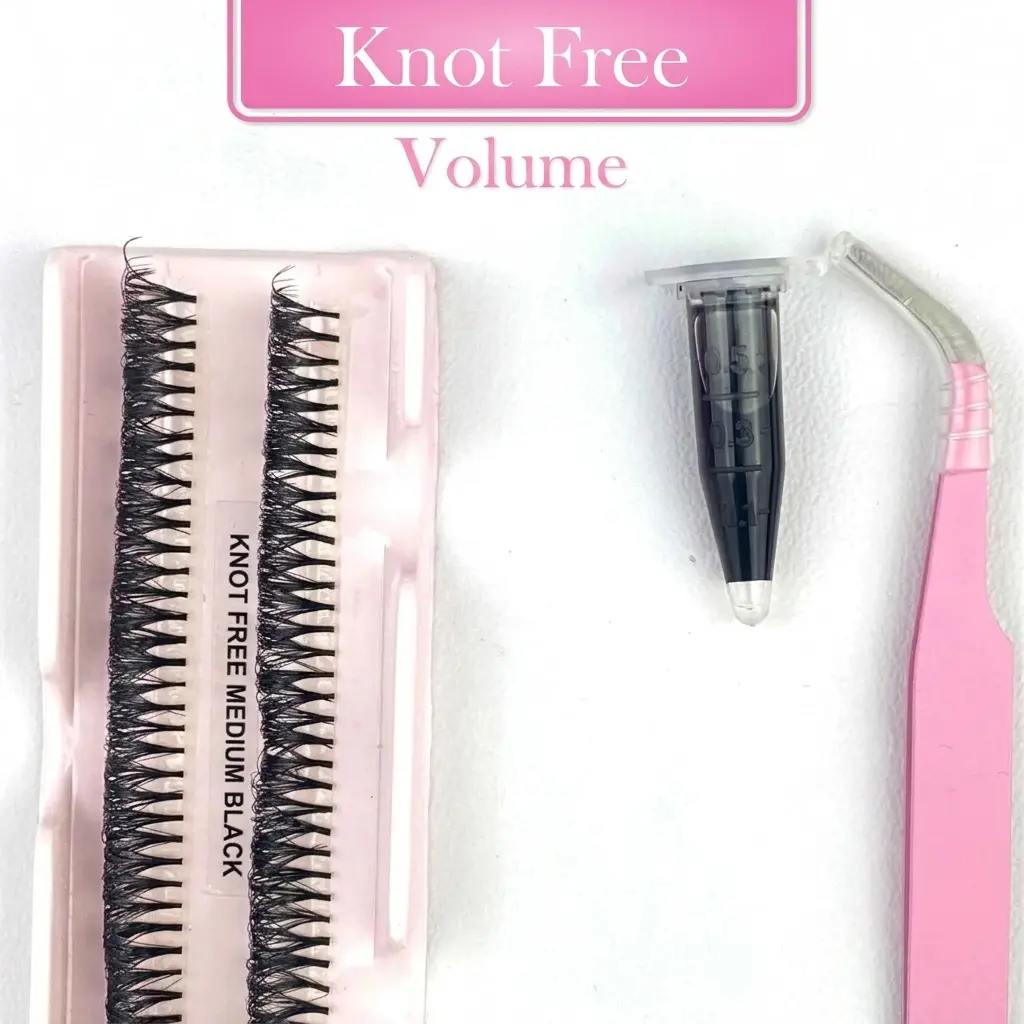 Casandra Eyelash Paket VOLUME Knot Free Extra Lentik Mini Short dan medium 10mm 12mm dengan Peralatan Lengkap