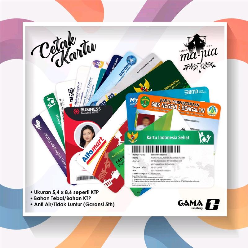 Cetak Kartu ID Card Berbagai Kartu Bahan PVC Tebal Anti Luntur Garansi Seumur Hidup 0