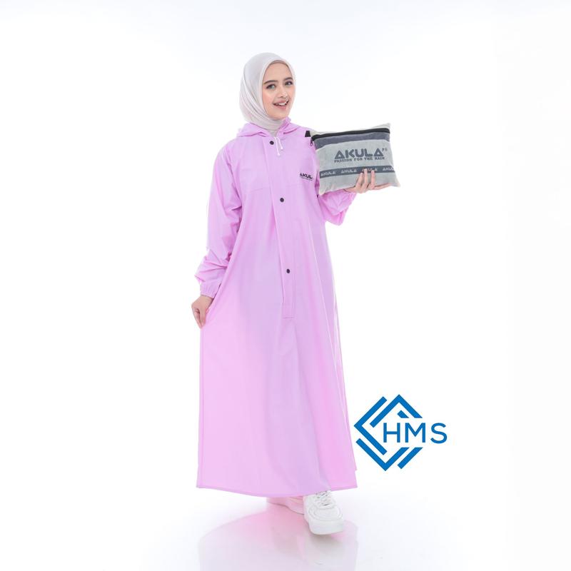 AKULA Jas Hujan GAMIS Bahan PVC Anti Rembes Dewasa 6