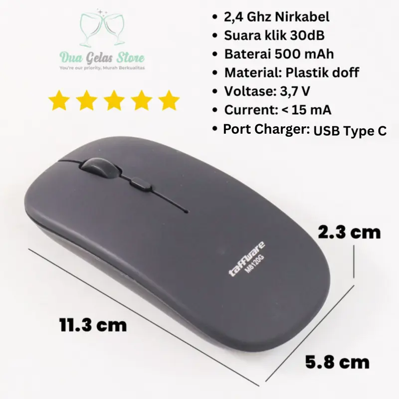 Mouse Gaming Wireless Bluetooth Rechargeable LED RGB Type C Silent Click 1600DPI Ergonomic USB Power Saving Baterai Tahan Lama Kursor Akurat untuk Komputer Laptop MacBook iPad Smartphone Tablet Portable Garansi Bisa COD Computer Device  Lampu RGB 0