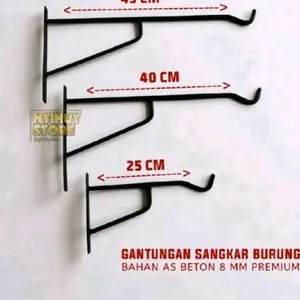 Rak gantungan sangkar burung besi 8mm