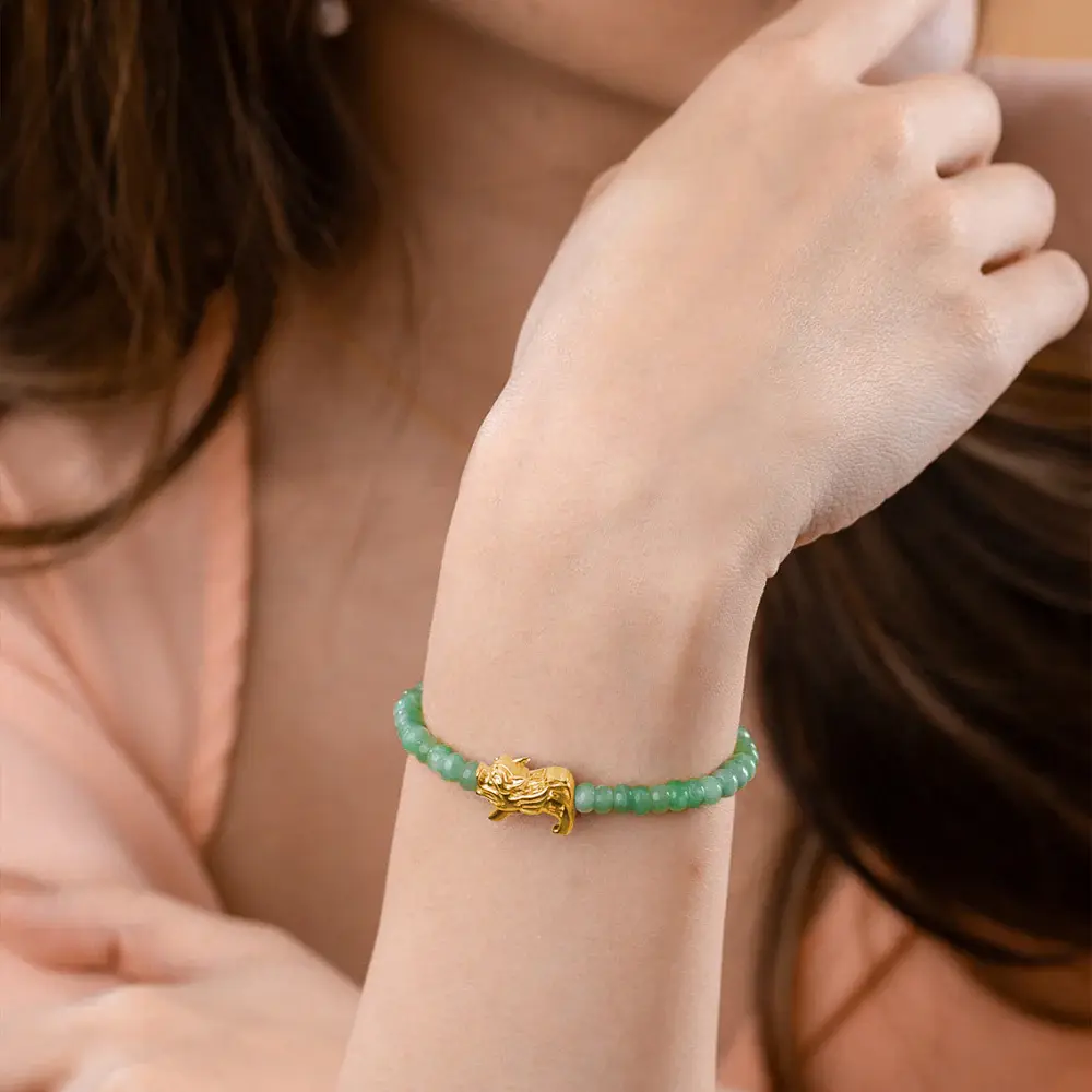 Hoseiki Sterling Silver Jadeite Elegance - Fei Cui Bracelet with 925 Silver
