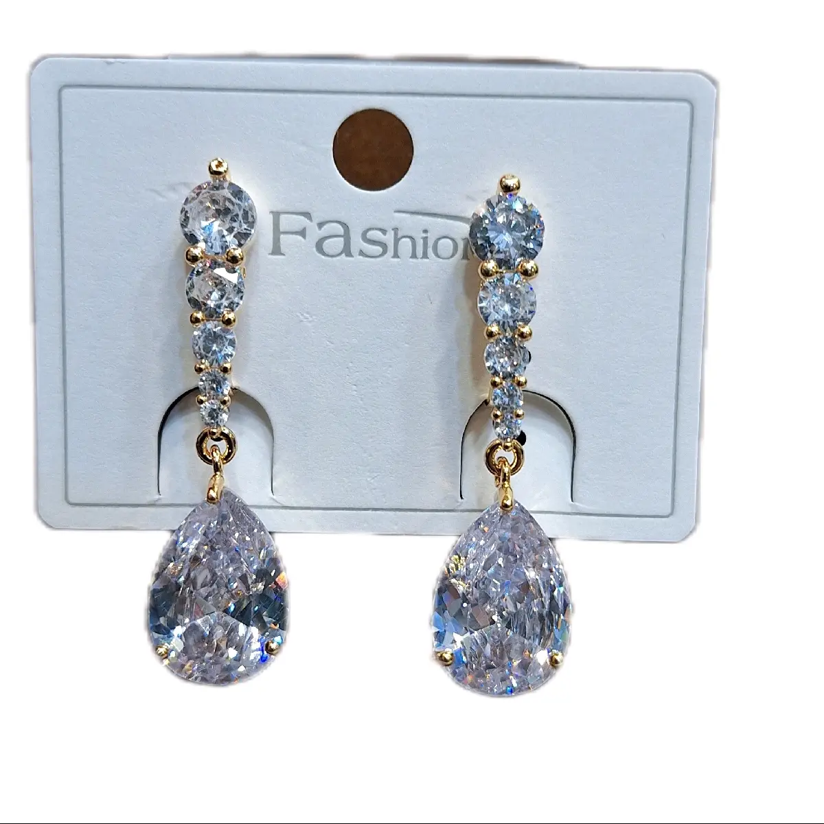 anting jepit permata zircon/jepit juntai/jepit baru