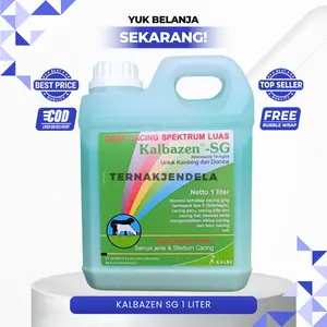 KALBAZEN SG 1 L & 100 ML - Untuk Masalah Cacing Pada Hewan Ternak Kambing, Babi