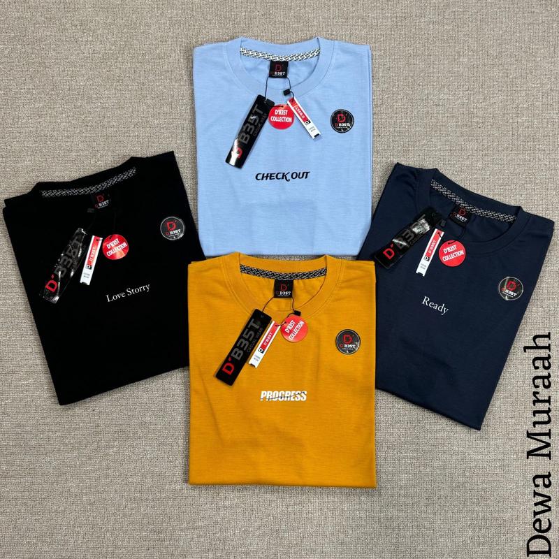 Paket 4PCS 100RIBU Kaos Distro BAHAN SEMI KATUN MOTIF SIMPEL Ready SIZE M-L-XL-XXL-XXXL MIX BRAND 1