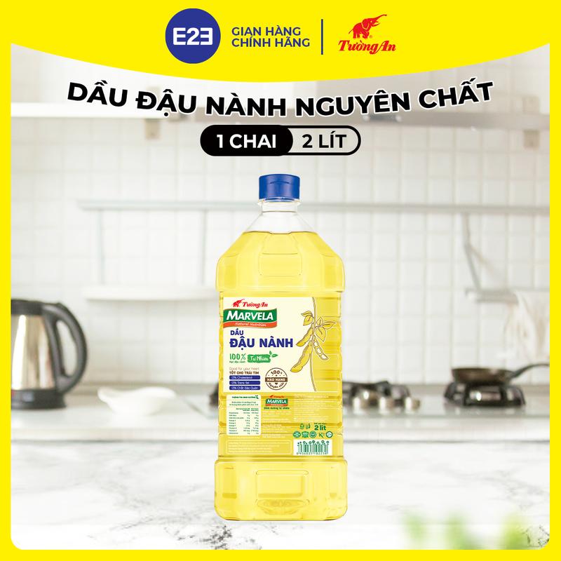  Dầu Đậu Nành Tường An Nguyên Chất Chai 2L - Dùng Cho Cả Gia Đình | E2E Thực Phẩm Đồ Uống | Kido Group 