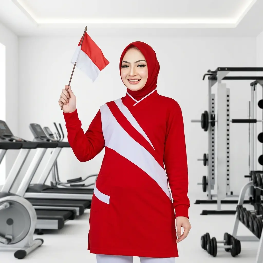 Atasan Baju olahraga senam muslimah tunik sport / Kaos olaharga wanita muslimah
