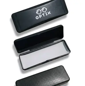 Lusinan  Eyewear Kotak Kacamata Plastik Minimalis Aesthetic - Hardcase Kacamata Hitam Elegant untuk Perlindungan Optimal
