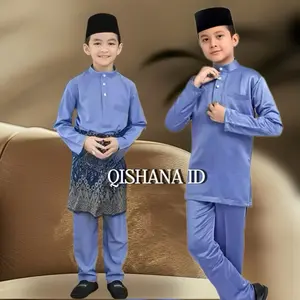 Teluk Belanga Anak - setelan kurung melayu anak Baju dan Celana Muslim