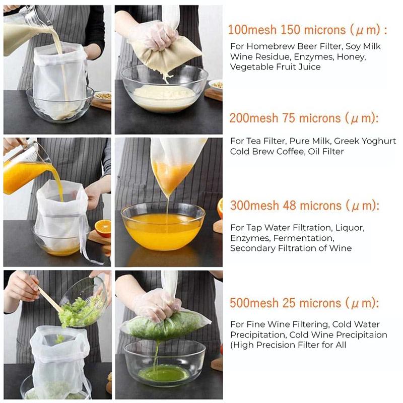 One Two Cups Kain Saringan Susu Kedelai Nilon Serut Reusable Mesh 300 - ZR300 7