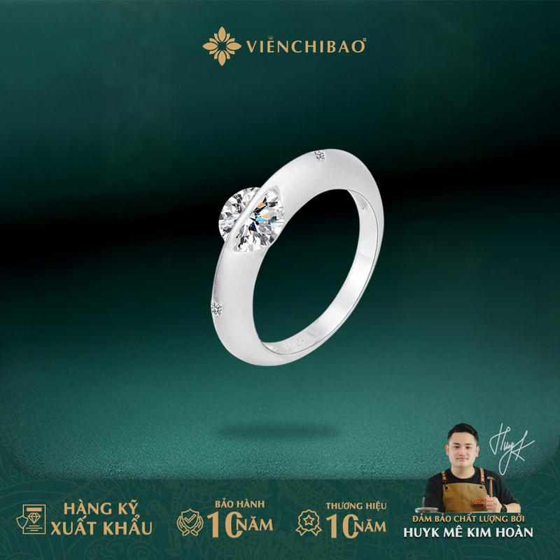 HuyK Viễn Chí Bảo - Nhẫn Moissanite Tiểu Hành Tinh chất liệu Bạc Thái S925 - N001347