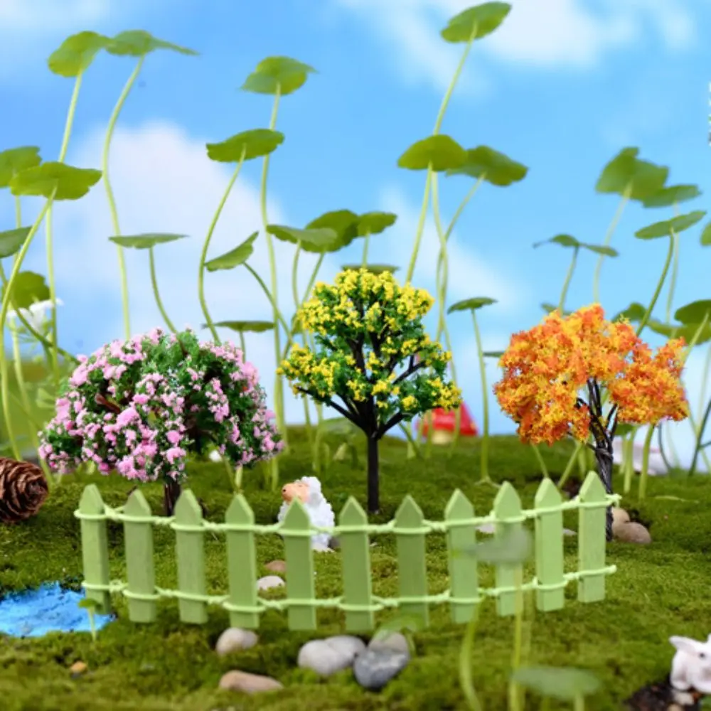 Micro Figurines Plastic Sakura Miniatures Rural Style Model Simulation Trees Landscape Vivid Yard