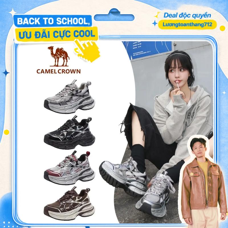 CamelCrown Giày thể thao dành cho nữ đế dày 7cm/8cm 2026 Giày đế thô thời trang thường ngày thường ngày .L24A283742/L24A283742A/L24A283742AM