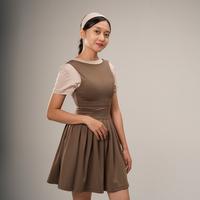 Gambar HIA EveryWear Nala Pleats Dress Baju Olahraga Wanita Bahan Hacktive Premium Major Brown Polos - Major Brown, S dari HIA EveryWear Kota Bandung 1 Tokopedia