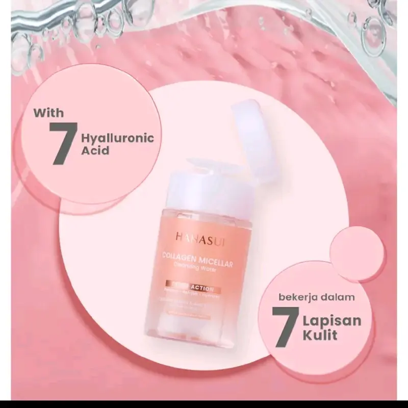Hanasui Pembersih Wajah Micellar Water Hanasui Collagen - Cleanser, Remover 4