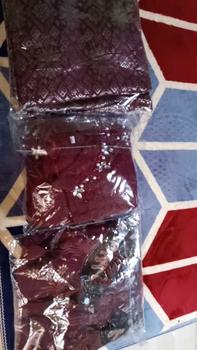 Product Review of Aywears - Set couple pasangan BURGUNDY kebaya brukat kurung malika dan rok songket dan kemeja battik pasanga.  Kondangan Wanita Pesta from a**a 0