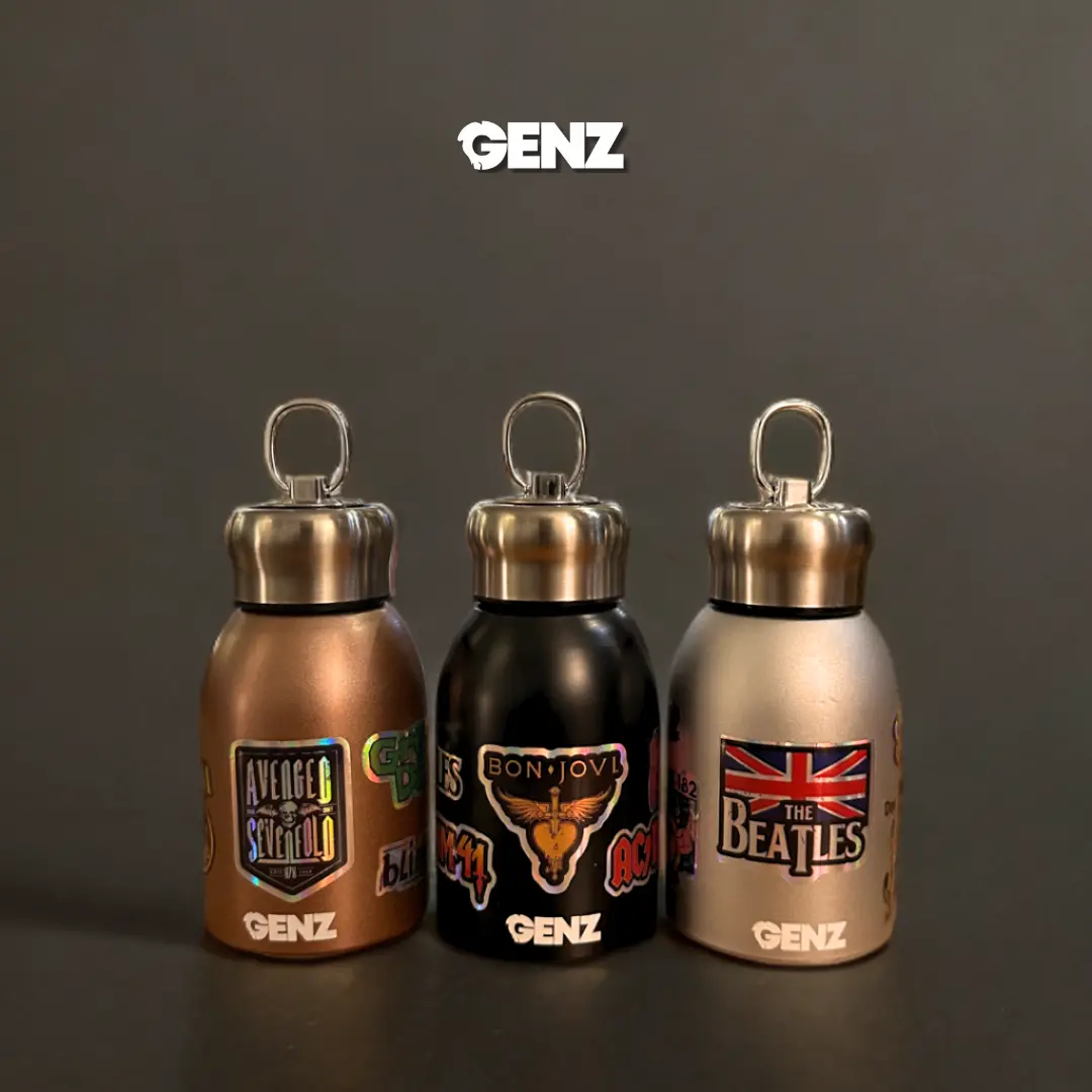 Tumbler Aesthetic CHILL 280 ML Genz Vacuum Insulated Tutup Gagang Tumbler Stainless Steel 280ml Aesthetic Mini Tahan Dingin