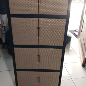 Lemari Avio Minimalis untuk Pakaian Anak Bahan Plastik Ringan dan Mudah Dibersihkan Ukuran 115cm x 47cm x 29cm