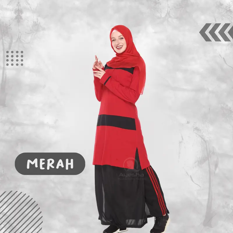 Setelan Baju Olahraga 04 Muslim Wanita Sport 3