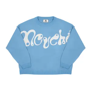 Knitwear Boxy Oversize Mouché - Sky Blue Drip