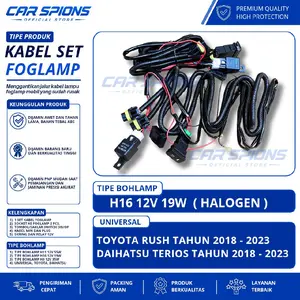 Jalur Kabel Lampu Foglamp Mobil Rush Terios  Tahun 2018-2023 Jalur Kabel Foglamp Full Set Car