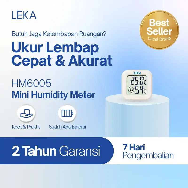 LEKA HM6005 Mini Humidity Meter - Hygrometer Thermometer Ukur Lembab Ruangan 0