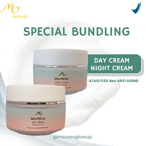 Mlowes Paket COMBO Flek Care Mlowes – Day Cream & Night Cream Original Tekstur Krim Intensely Moisturizes Skin Mudah Meresap