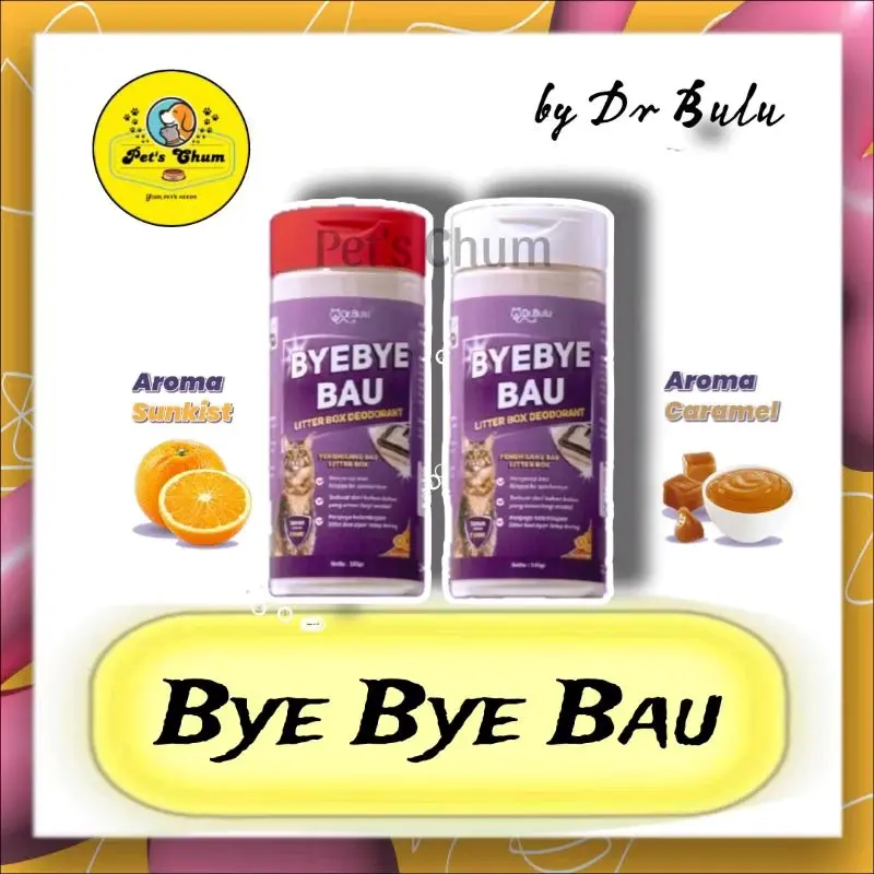 Bye Bye Bau Penghilang Bau Kotoran Litter Box Kucing Anjing Hamster