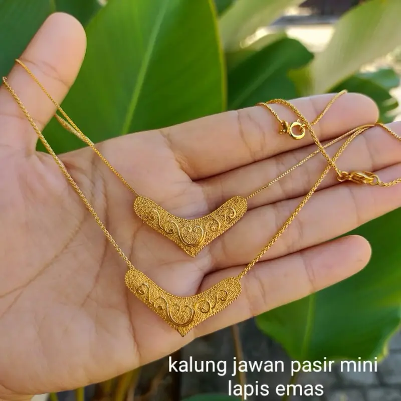 Kalung Minang Mini Jawan Pasir Lapis Emas 5